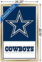 NFL Dallas Cowboys- Logo 21 Wall Poster, 14.725" x 22.375" Framed