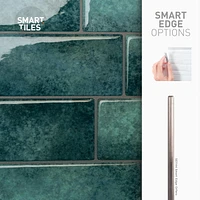 Smart Tiles Peel and Stick Backsplash Wall Tiles, Metro Medina, 4-Pack, 11.56in x 8.38in