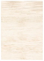 ECARPETGALLERY 5'3" x 7'4" Contemporary Cowhide Patchwork Handmade Area Rug for Living Room, Dining Room and Bedroom in Ivory