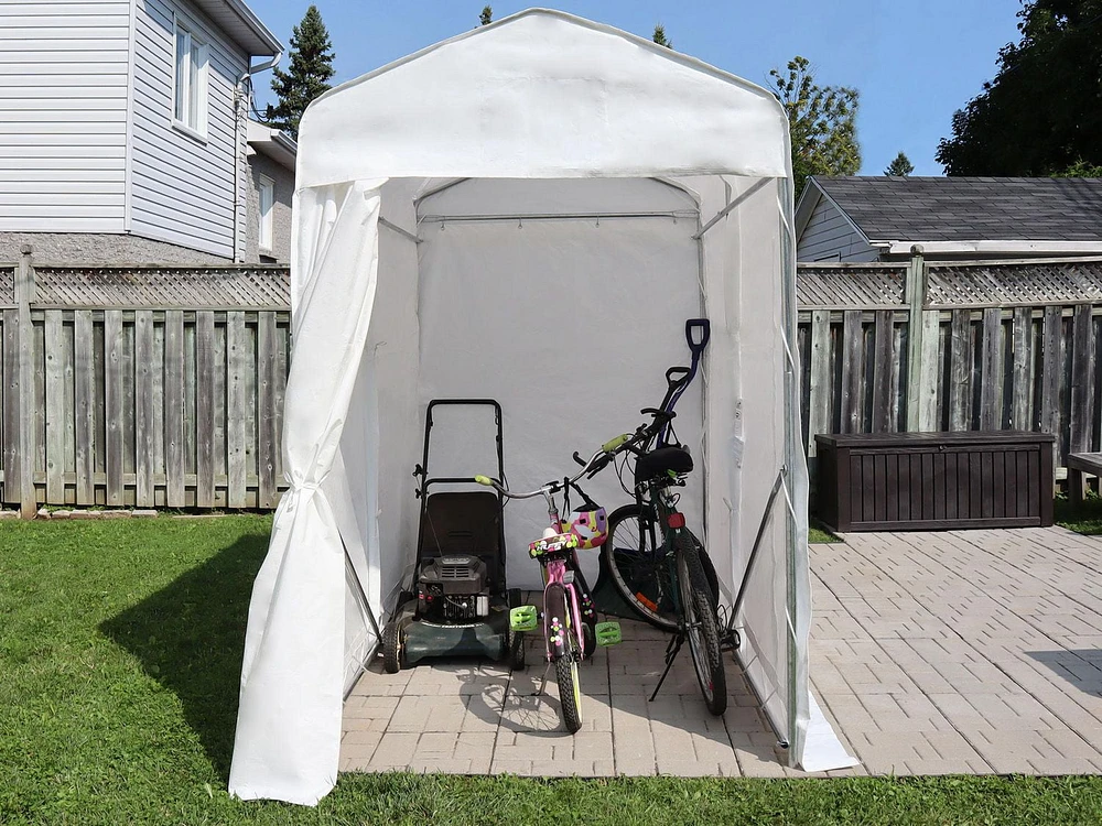 Utility Shelter 5 ft. x 8 ft. in White