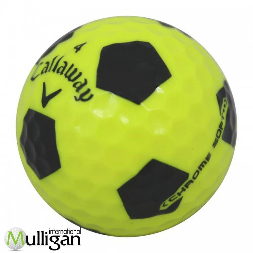 Mulligan - 12 CALLAWAY GOLF CANADA LTD Callaway Chrome Soft Truvis 5A Recycled Used Golf Balls, Yellow