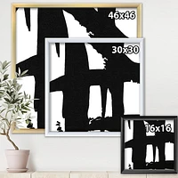 Designart Black & White Crossing Paths II Framed Wall Art