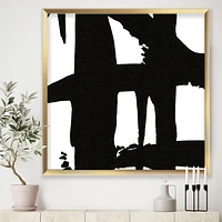 Designart Black & White Crossing Paths II Framed Wall Art