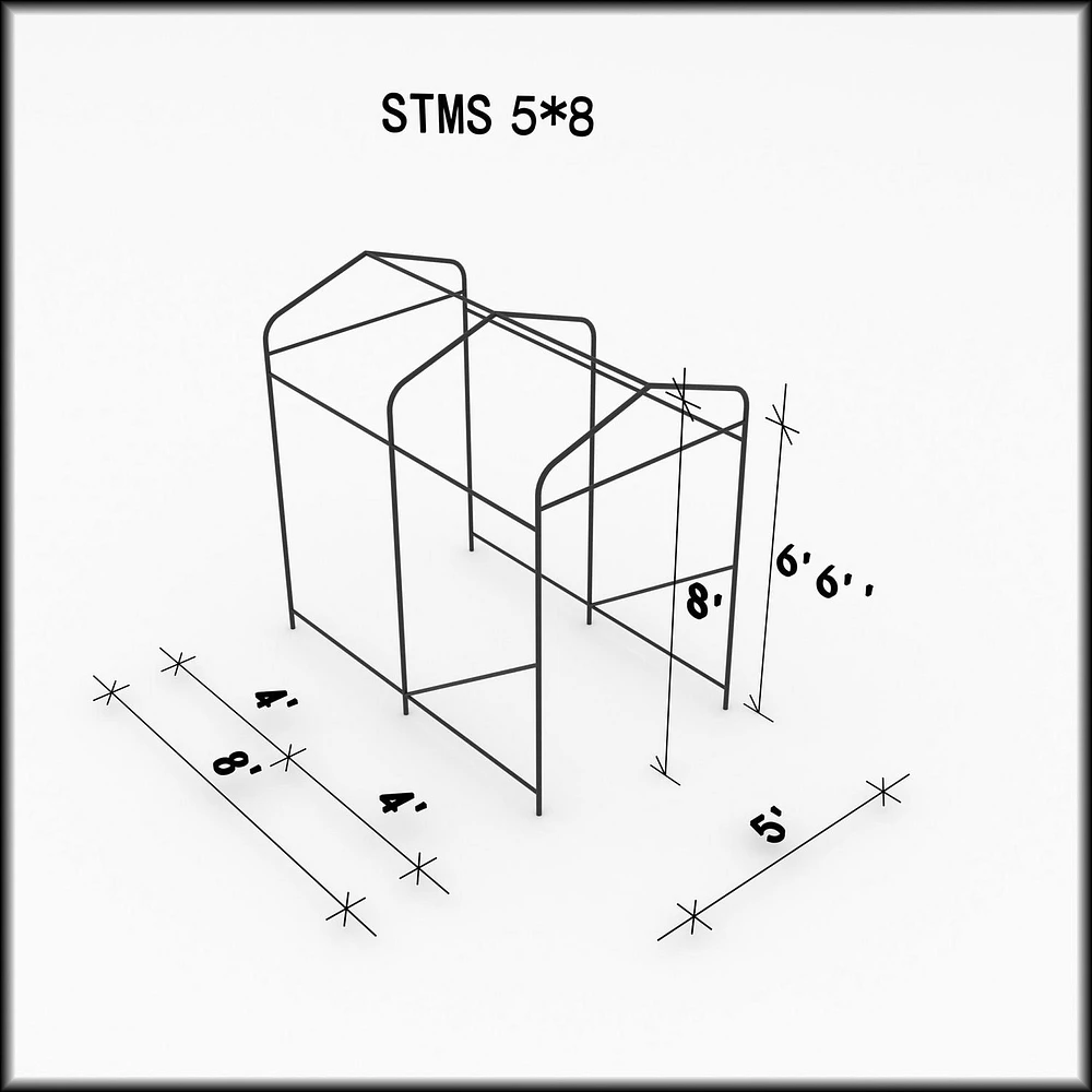 Utility Shelter 5 ft. x 8 ft. in White