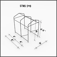 Utility Shelter 5 ft. x 8 ft. in White