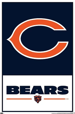 NFL Chicago Bears - Logo 21 Wall Poster, 22.375" x 34" Framed