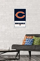 NFL Chicago Bears - Logo 21 Wall Poster, 22.375" x 34" Framed