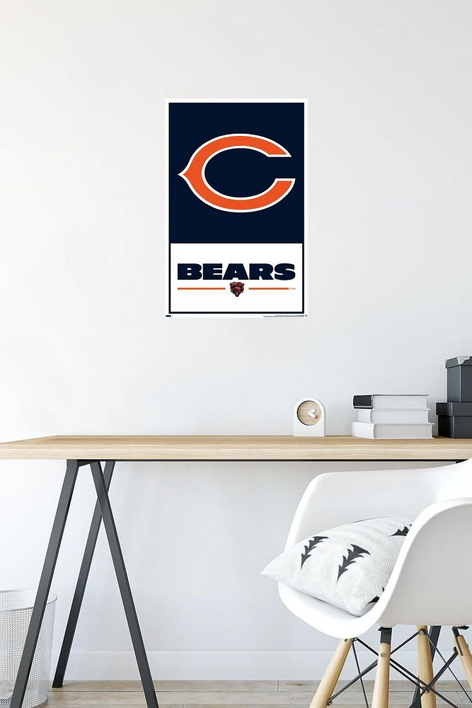 NFL Chicago Bears - Logo 21 Wall Poster, 22.375" x 34" Framed