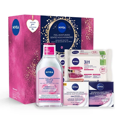 NIVEA Sentez-Vous Hydraté(e) Coffret cadeau de routine de soins de la peau