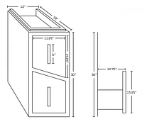 American Imaginations 36-in. W Vanity Base Set AI-19562