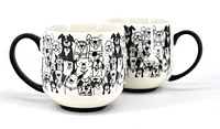 Ma Maison Black & White Dog Mug, 500ml (17oz) Mug