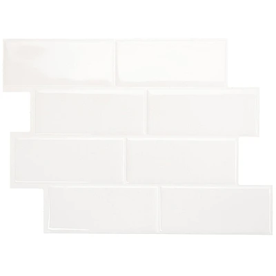 SMART TILES PEEL & STICK BACKSPLASH - METRO BLANCO - 4 Pieces 11.56 x 8.38