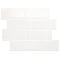 SMART TILES PEEL & STICK BACKSPLASH - METRO BLANCO - 4 Pieces 11.56 x 8.38