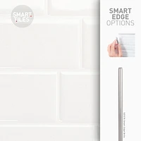 SMART TILES PEEL & STICK BACKSPLASH - METRO BLANCO - 4 Pieces 11.56 x 8.38