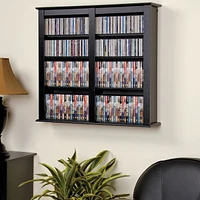 Prepac Double Black Wall Mounted Storage