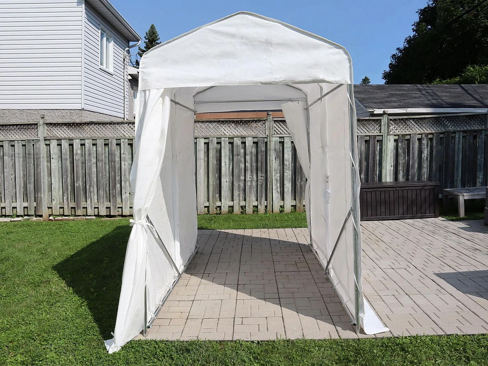 Utility Shelter 5 ft. x 8 ft. in White