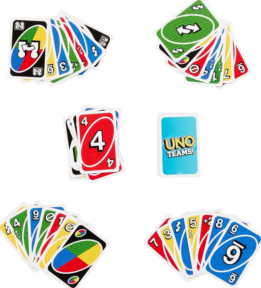 UNO Teams Card Game for Family Nights, Game Nights, Travel, Camping & Parties