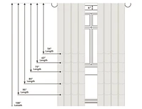 Loft Living Vizby European Voile Sheer Rod Pocket Curtain Pair each 56" x 95" in White