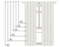 Loft Living Petra Faux Linen Grommet Semi-Sheer Single Curtain Panel each 52" x 95" in White