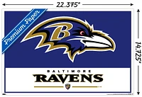 NFL Baltimore Ravens - Logo 21 Wall Poster, 22.375" x 34" Framed