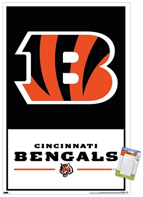 NFL Cincinnati Bengals - Logo 21 Wall Poster with Magnetic Frame, 22.375" x 34"