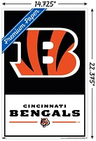 NFL Cincinnati Bengals - Logo 21 Wall Poster with Magnetic Frame, 22.375" x 34"