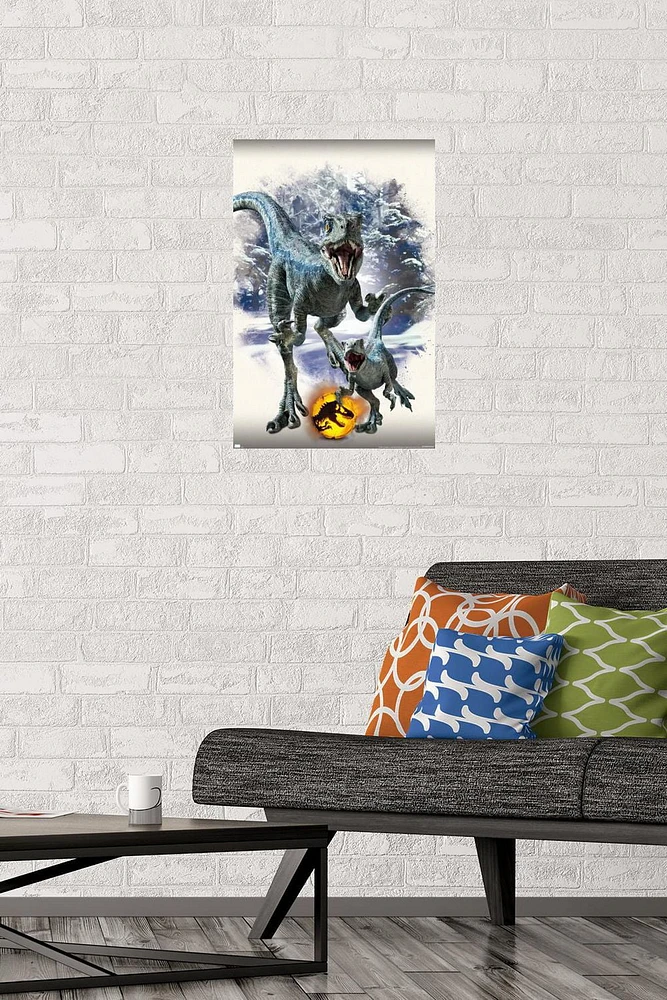 Jurassic World: Dominion - Blue and Beta Focal Wall Poster, 14.725" x 22.375" Framed