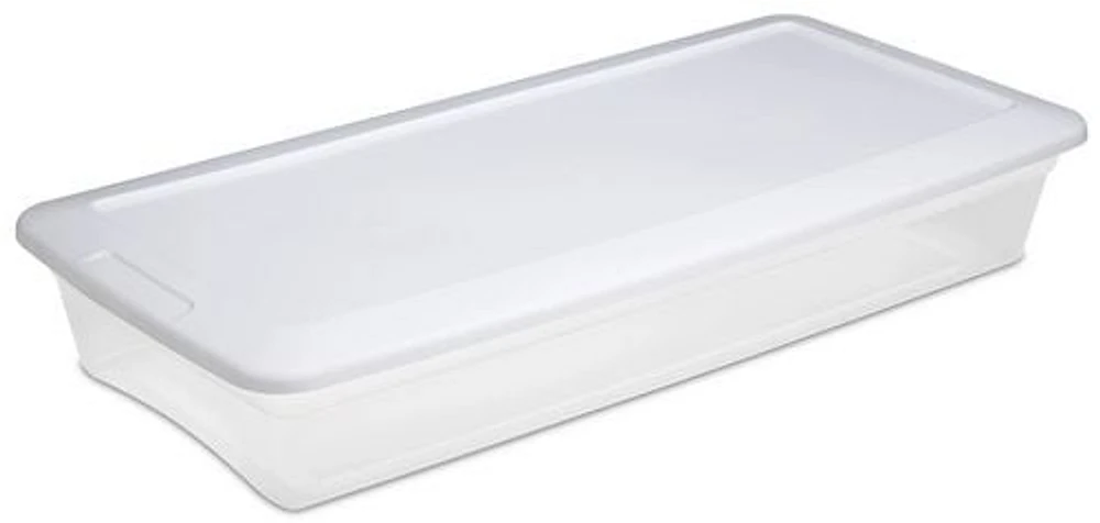 Sterilite 39 Liter Underbed White Storage Box, 39 Liter