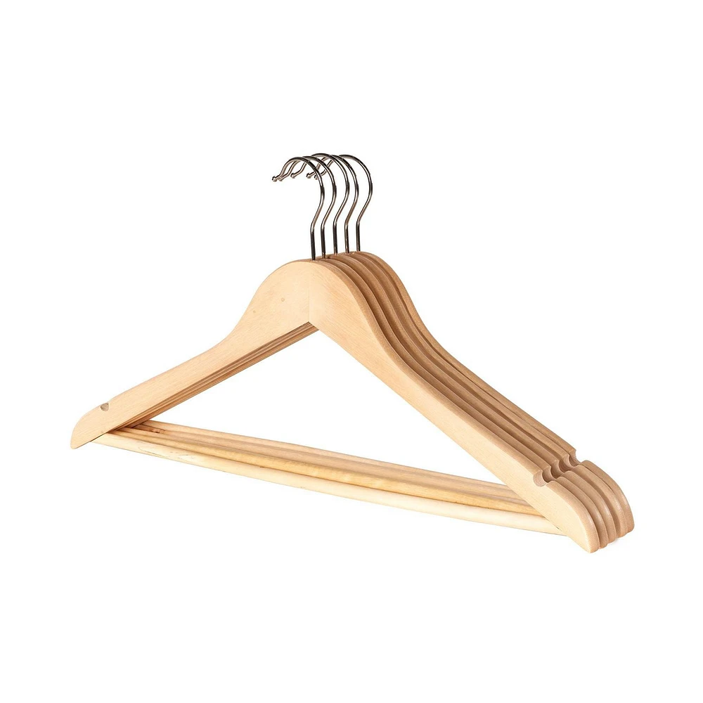 neatfreak!® Wood Contoured Suit Hanger, Set of 5