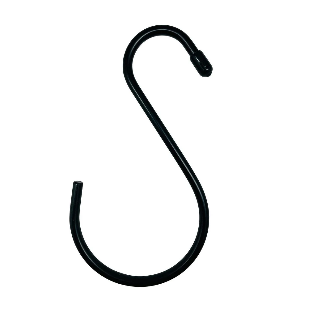 MS 6PK METAL S-HOOK, Metal S-Hooks, Black