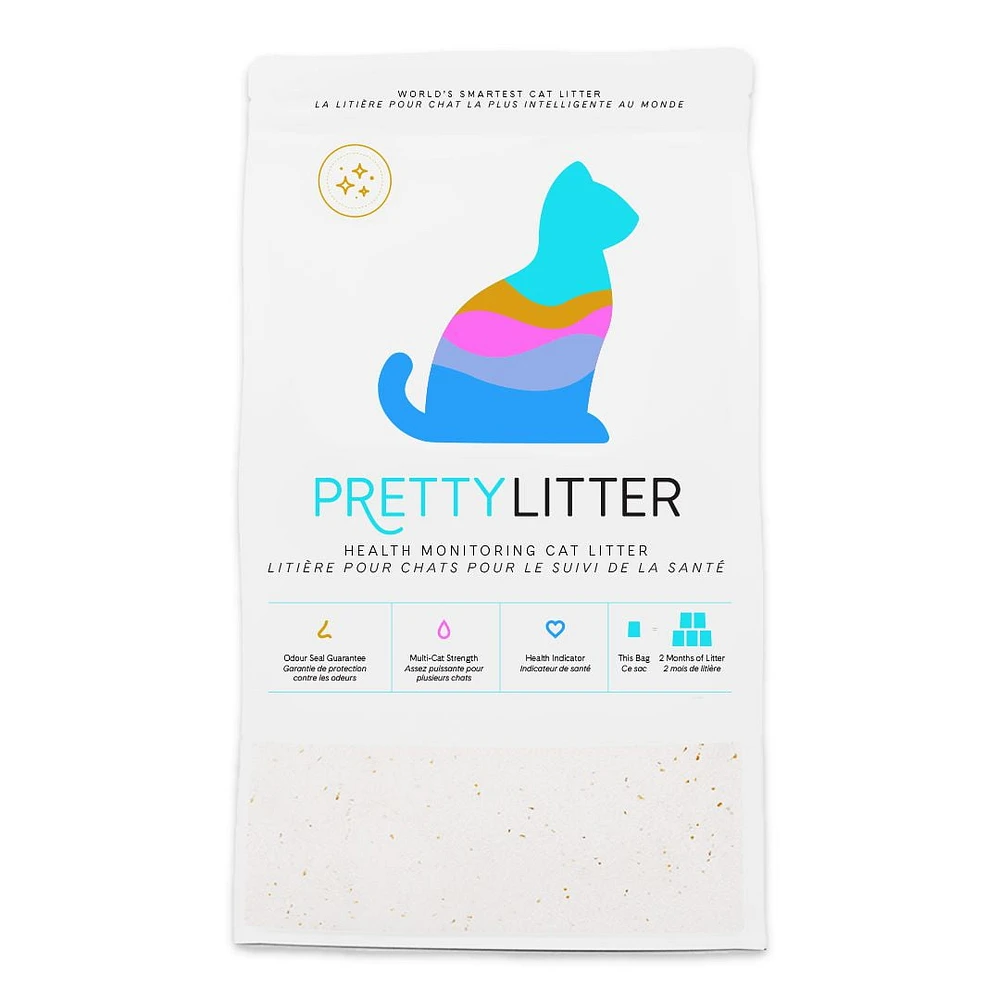 PrettyLitter Health Monitoring Cat Litter, 8lb, Unscented Cat Litter
