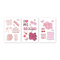 StickerYou Motivational Quote Decorative Transfer Stickers, 6.25" x 10" / 3 pages / 45 pcs