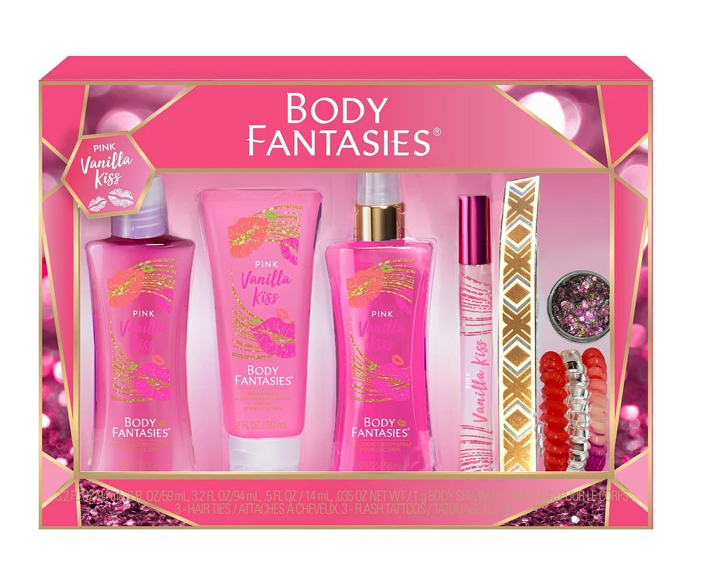 Body Fantasies Pink Vanilla Kiss Gift Set