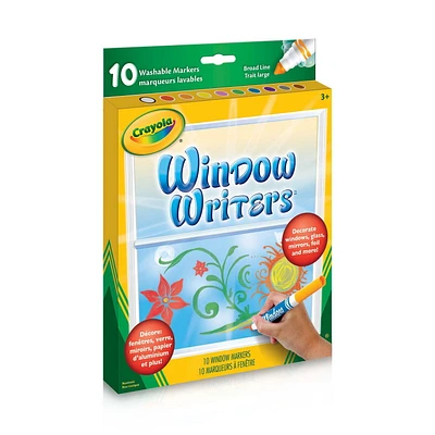 Crayola Washable Window Writers Markers, 10 Count, 10 Washable Window Markers