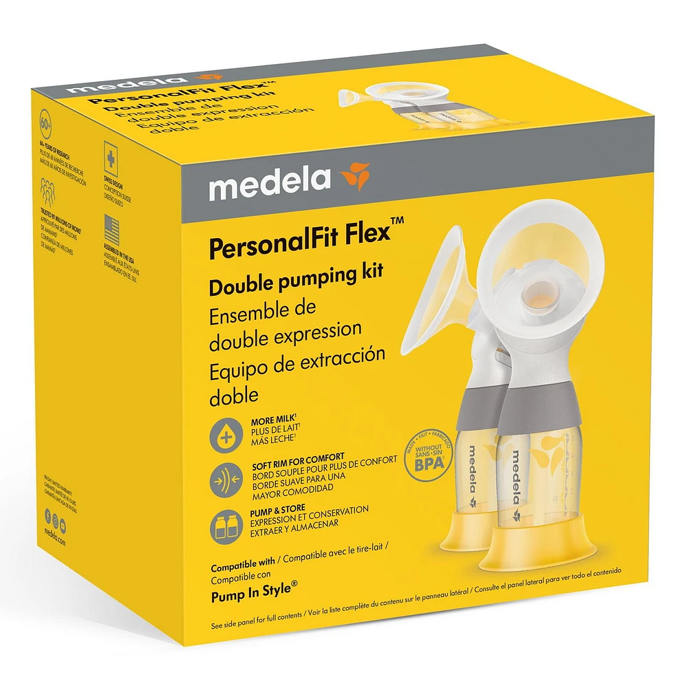 Medela Classic PersonalFit Flex Double Pumping Kit for Electric Breast Pumps, Compatible with Pump In Style with MaxFlow, PersonalFit Flex breast pump kit