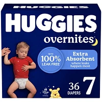 Couches pour bébé Huggies Overnites Nighttime, tailles: 3-7 |36- 66 unités Tailles 3-7| 36-66 Unités
