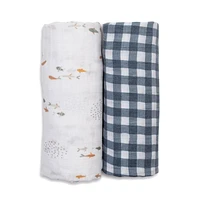 Lulujo - Baby, Infant - Boho Collection - Cotton Muslin Swaddle Blankets - 2 Pack