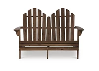 Teak Adirondack Outdoor Double Bench