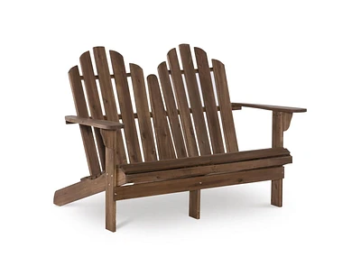 Teak Adirondack Outdoor Double Bench