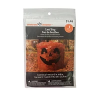 Way to celebrate  1pk Leaf Bag with Pumpkin Face for Halloween Outerdoor Decor