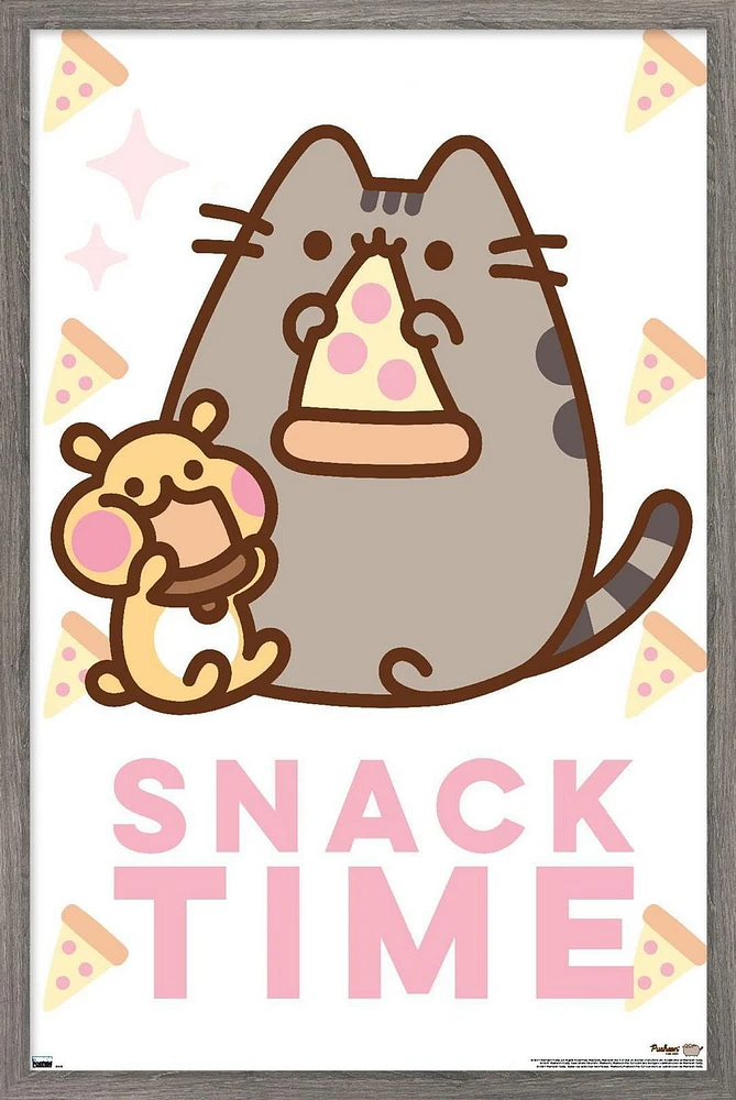 Pusheen - Snack Time Wall Poster, 14.725" x 22.375" Framed