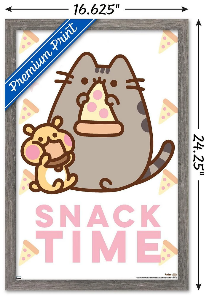 Pusheen - Snack Time Wall Poster, 14.725" x 22.375" Framed