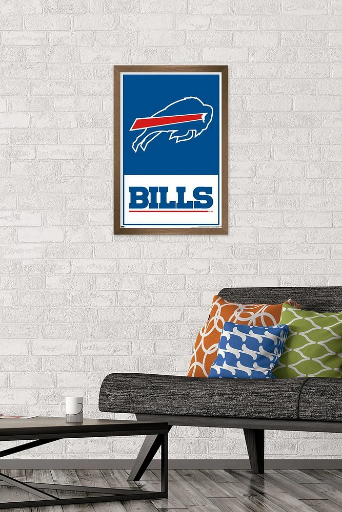 NFL Buffalo Bills - Logo 21 Wall Poster, 14.725" x 22.375" Framed