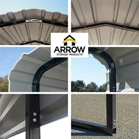 Arrow Metal Canopy 12 x 6 x 7 ft. Charcoal