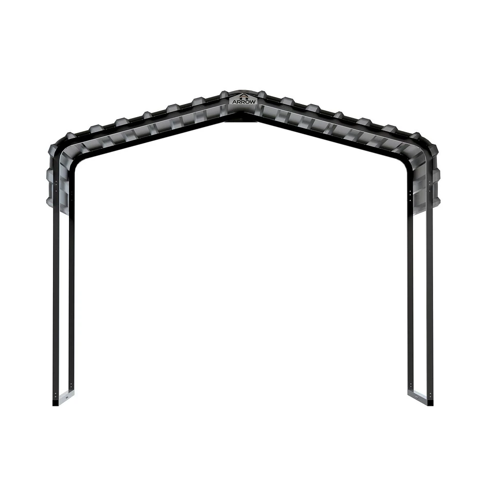 Arrow Metal Canopy 12 x 6 x 7 ft. Charcoal