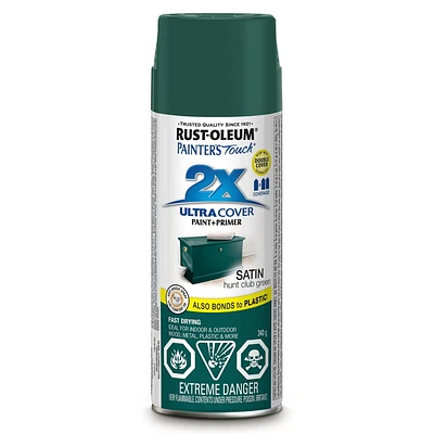 Rust-Oleum Specialty Painters Touch Satin Hunt Club Green Ultra Cover Paint and Primer, 340 g