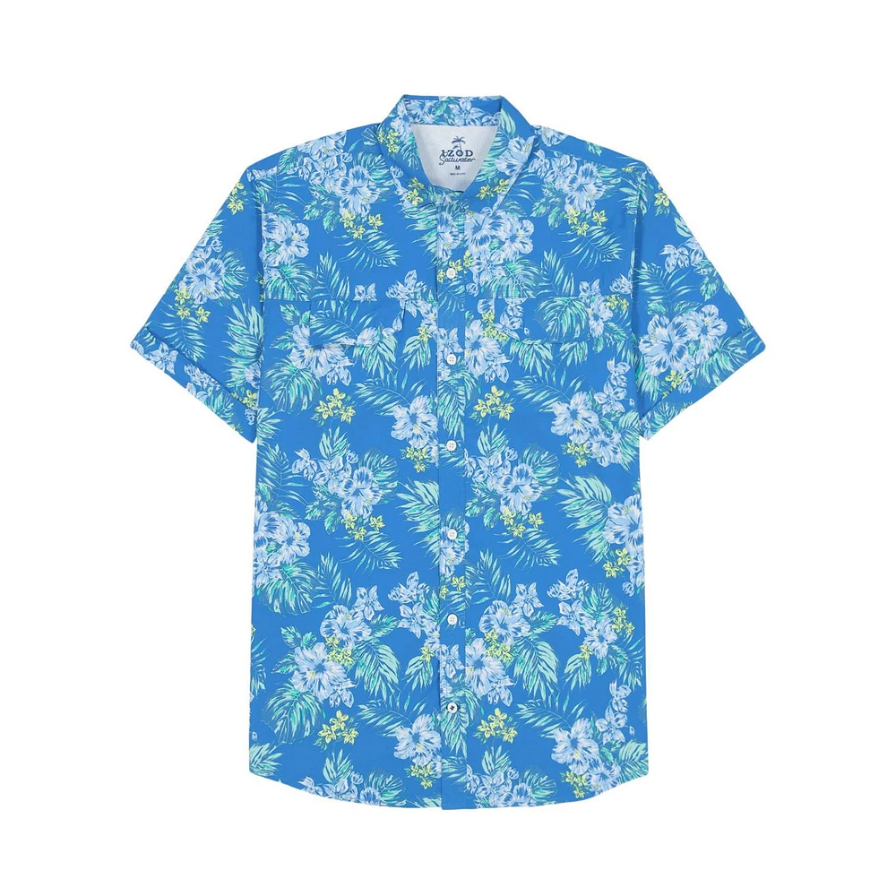 IZOD CHANDAIL TISSÉ À MANCHES COURTES P-TTG