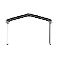 Arrow Metal Canopy 12 x 6 x 7 ft. Eggshell