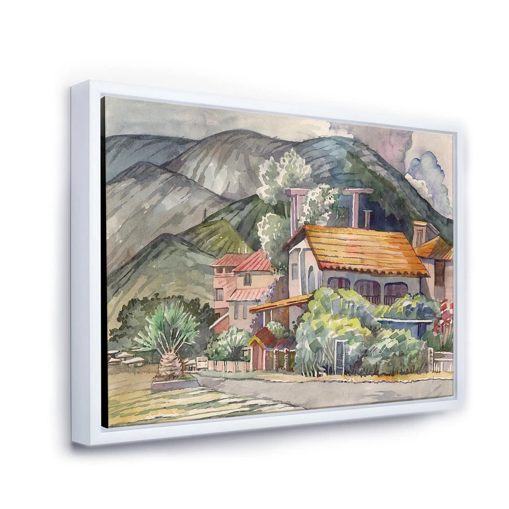 Designart Greek Landscape Off The Coast Of The Aegean Sea FLOAT FRAME WALL ART