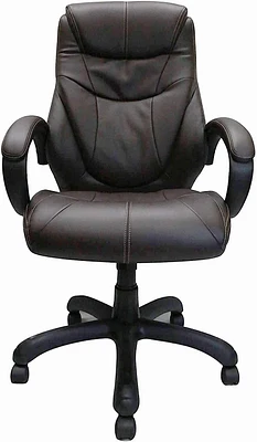 Nicer Furniture PU Executive Office Chair in Chocolate Brown